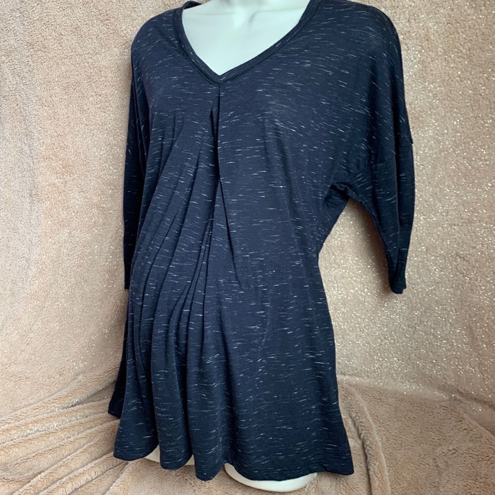 Old Navy Maternity 3/4 Sleeve Tunic Top Shirt S Black